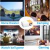Mini Projector, Full HD 1080P Pico Projector with Built-in Hi-Fi Speaker, Portable LED Video Projector for Home Theater, Compatible with HDMI, USB, AV, TF Card, for Kids and Family Movie Nights view 3