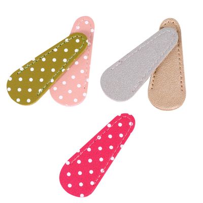 NOLITOY 5pcs Scissors Protector Case Portable Leather Sheath for Scissors Mixed for Sewing and Crafting Lightweight and Decorative Cover