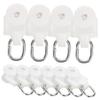 FUNOMOCYA Curtain Track Pulley Set 10pcs Metal Plastic Track Rollers for Ceiling and Rv Curtains Glider Hooks view 1