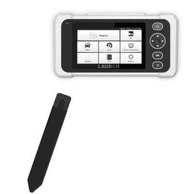 BoxWave Stylus Pouch Compatible with Launch Millennium Master (5 in) - Stylus PortaPouch, Pen Stylii Holder Carrier Portable Self-Adhesive - Jet Black