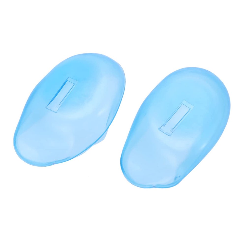 NOLITOY 4pairs Silicone Ear Protectors for Hair Dyeing Ear for Salon Use of Soft Covers Sky Reusable for Hairdressing