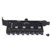 GZSHUNLI Pc 8 Channels Fan Hub Cooling Fan Speed Controller for CPU Case HDD VGA PWM Fan PCI Bracket Power by 12V Fan (4Pin) view 1