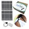 ExerTies Silicone Cable Ties Reusable - Made in Maine USA - Medical Grade Silicone Cord Ties - Endless Uses: for Cords, iPhones, Cables, Sleeves & More - (16 Pack) (Black) view 1