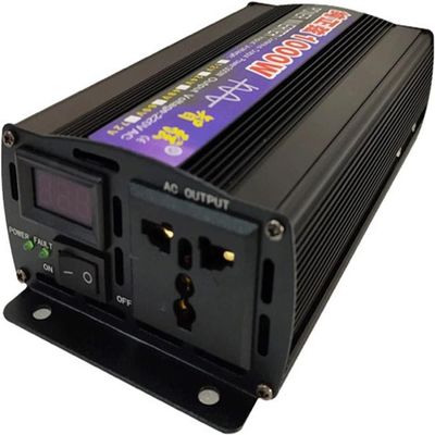 1000W/1600W/2000W/ Pure Sine Wave Inverter 12V 24V 48V 60V to 110V 220V car Converter with LED Display,1 AC Socket, for,Trucks,Camping,Emergencies,etc. (12V to 220V,1000W)