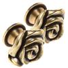 PRETYZOOM Retro Rose Cabinet Knobs 1.38 Inch Single Hole Floral Drawer Handles Vintage Style Brass Hardware for Dressers Wardrobes and Cabinets view 1