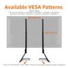 Amazon Basics Universal TV Stand, Height Adjustable for 22-77 inch TVs, Supports up to 80 lbs, VESA 200x100 to 800x400, Includes Soundbar Mount, Black view 3