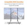 Amazon Basics Universal TV Stand, Height Adjustable for 22-77 inch TVs, Supports up to 80 lbs, VESA 200x100 to 800x400, Includes Soundbar Mount, Black view 4