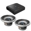 Alpine S2-A60M S-Series Class-D Amp w/ (2) S2-W10D4 10" S-Series Dual 4-Ohm Car Subwoofer view 1