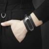 wide Leather cuff band compatible with Xiaomi Mi Band 3 4 5 6 7 8, Handmade UA 2952 view 2