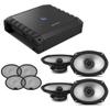Alpine S2-A36F S-Series Class-D 4-Channel Amp w/ (2) S2-S69 6x9 Coaxial & Grill Bundle view 1
