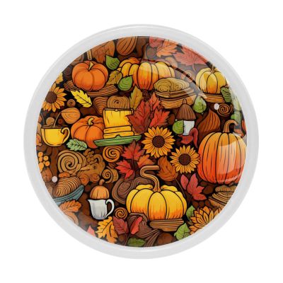 Round Drawer Pulls and Knobs,Handles for Cabinets and Drawers,4Pcs,Autumn Harvesting with Pumpkin,Closet Door Knobs