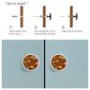 Round Drawer Pulls and Knobs,Handles for Cabinets and Drawers,4Pcs,Autumn Harvesting with Pumpkin,Closet Door Knobs view 4