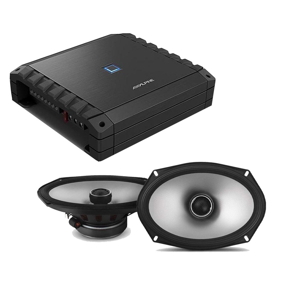 Alpine S2-A36F S-Series Class-D 4-Channel Amp w/ S2-S69 6x9 Coaxial Bundle