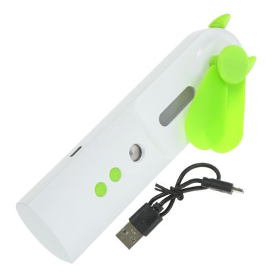 OSALADI Multifunctional Handheld Mini Cooling Fan Mist Spray Portable Usb Rechargeable Fan for Travel Outdoor Activities and Sporting Events Green