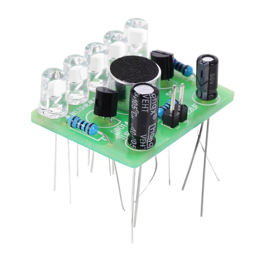 KICHOUSE 3v Voice Control Led Lamp Module for DIY Projects Music-Responsive Flashing Light Led Lights PCB Material Compact Design