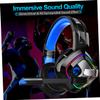 Uonlytech Led Gaming Headset with RGB Marquee Lights Surround Sound Comfortable Earmuffs Noise-canceling Microphone for Gamers view 2