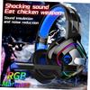 Uonlytech Led Gaming Headset with RGB Marquee Lights Surround Sound Comfortable Earmuffs Noise-canceling Microphone for Gamers view 3