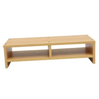 OSALADI 1pc Computer Monitor Stand Riser Type Storage Organizer Desk Organizer for Office Natural