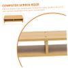 OSALADI 1pc Computer Monitor Stand Riser Type Storage Organizer Desk Organizer for Office Natural view 3