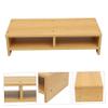 OSALADI 1pc Computer Monitor Stand Riser Type Storage Organizer Desk Organizer for Office Natural view 4