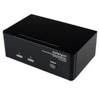 2 Port DVI VGA KVM Switch USB with Audio & USB