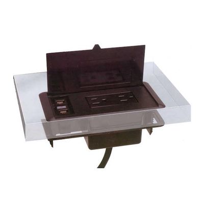 Power Module with 6 ft. Power Cord for Conference Tables - Black