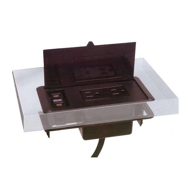 Power Module with 6 ft. Power Cord for Conference Tables - Black