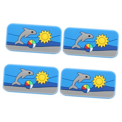 ETHZZLE 4pcs Funky Drawer Pulls Cartoon Painted Cabinet Hardware Pulls Zinc Alloy Rubber Knobs