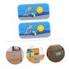 ETHZZLE 4pcs Funky Drawer Pulls Cartoon Painted Cabinet Hardware Pulls Zinc Alloy Rubber Knobs view 2