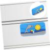 ETHZZLE 4pcs Funky Drawer Pulls Cartoon Painted Cabinet Hardware Pulls Zinc Alloy Rubber Knobs view 4