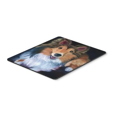 Sheltie Stand Off Mouse Pad Hot Pad or Trivet