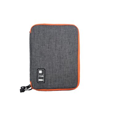 OSALADI Electronic Organizer Bag for Travel USB Cable Pouch Compact Lightweight Grey