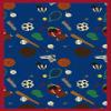 Multi-Sport Blue 3 ft.10 in. x 5 ft.4 in. WearOn Nylon Machine Tufted- Cut Pile Sports Rug view 1