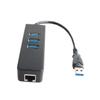 Uonlytech USB to Ethernet Adapter Port USB Hub Gigabit Network Adapter for Laptops and Desktops Compatible Xp Black view 1