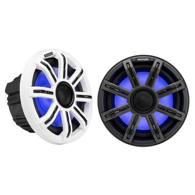 KICKER 51MSC84 - MSC 8-Inch Premium Marine 4-Ohm LED Coaxial System, Pair