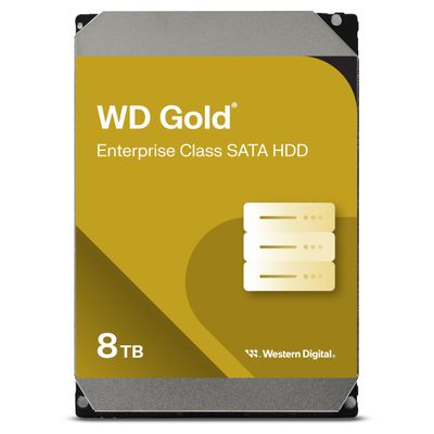 Western Digital 8TB WD Gold Enterprise Class Internal Hard Drive - 7200 RPM Class, SATA 6 Gb/s, 256 MB Cache, 3.5" - WD8005FRYZ