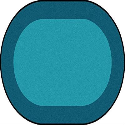 212 Main All Around Oval Classroom Carpet Teal - 5 ft. 4 in. x 7 ft. 8 in., BA3007077