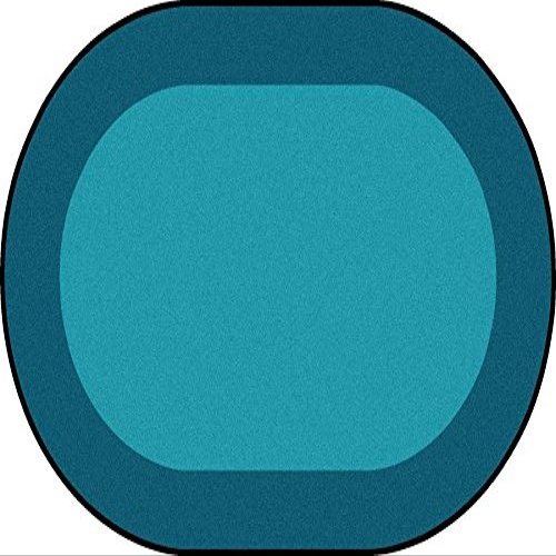 212 Main All Around Oval Classroom Carpet Teal - 5 ft. 4 in. x 7 ft. 8 in., BA3007077