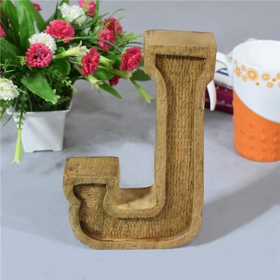 J Alphabet Handmade Letter Block Eco-Friendly Wall Decor Natural