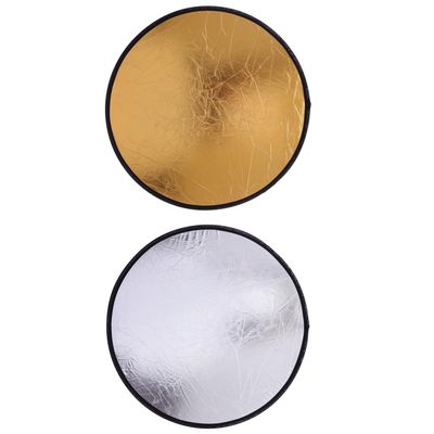OSALADI 2pcs Portable Photography Reflector Disc Gold for Studio Outdoor Use for Macro Photography -
