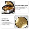 OSALADI 2pcs Portable Photography Reflector Disc Gold for Studio Outdoor Use for Macro Photography - view 2