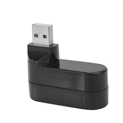 OSALADI USB Hub with Ports Rotatable Splitter Adapter Cable for Pc and Laptop Compact and Lightweight Design for Easy Data Transfer Black