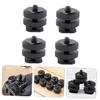 OSALADI Flash Hot Shoe Mount Adapter 4pcs Aluminum Alloy Camera Mount Dual Layer 1/4 Screw Holes Easy to Install and Lock view 2