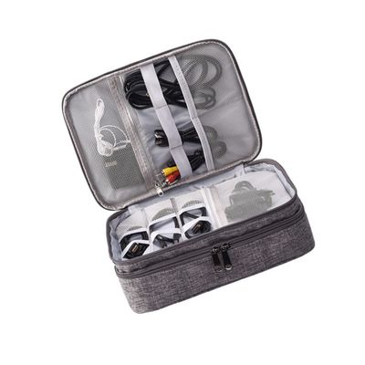 ETHZZLE 3 Cables Storage Pouch Waterproof Cases Cable Organizer Bag Zippered Tote Accessories Case Small Waterproof Case Waterproof Tote Travel Earphone Charger