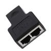 OSALADI Ethernet Splitter Adapter Durable Plastic Network Splitter Easy to Use Connector for Dual Computer Sharing for Use view 1