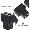 OSALADI Ethernet Splitter Adapter Durable Plastic Network Splitter Easy to Use Connector for Dual Computer Sharing for Use view 3