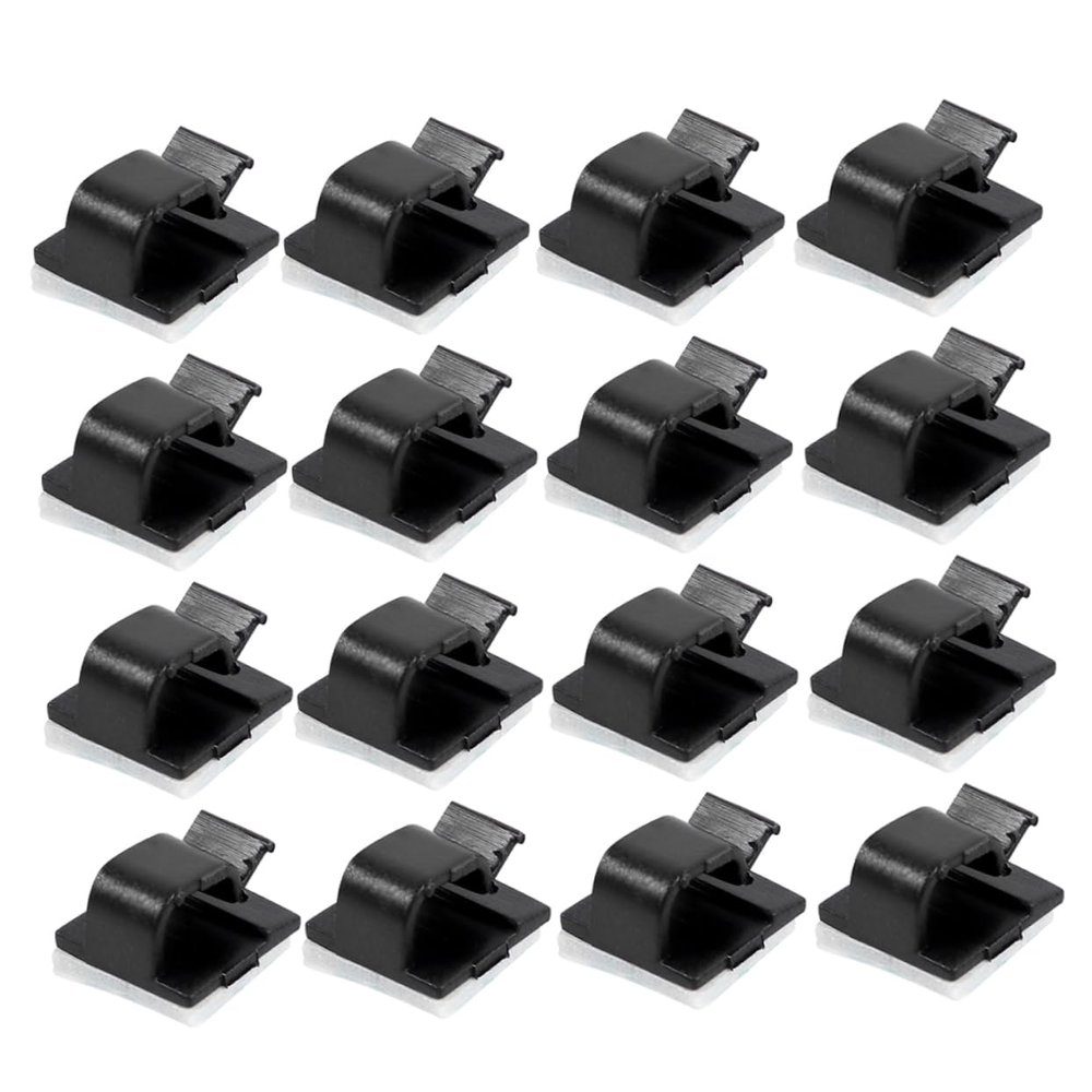 OSALADI 25pcs Clips Adhesive Cord Fixing Clamps for Use Easy to Install Wire Organizer for Household Cable Fixation and Cord Management