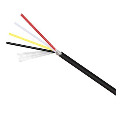 KUSTAT Resistant Cable UL2547 Channel Audio Amplifier Line, 32 30 28 26 24 22 20 AWG Shielded Wire, 2 3 4 5 6 7 Cores Black Signal Shielding Cable Outdoor Wire (Size : 28AWG 10meter, Color : 4Cores)