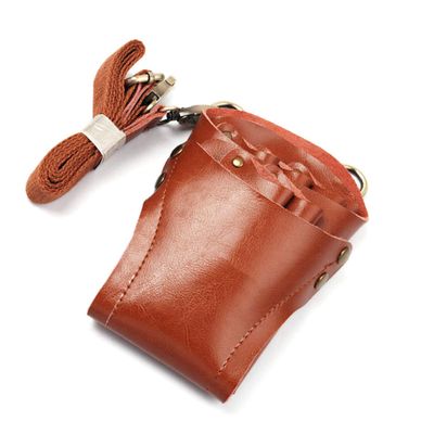 Genuine Leather Hairdresser Tool Waist Bag for Salon Tool Organization