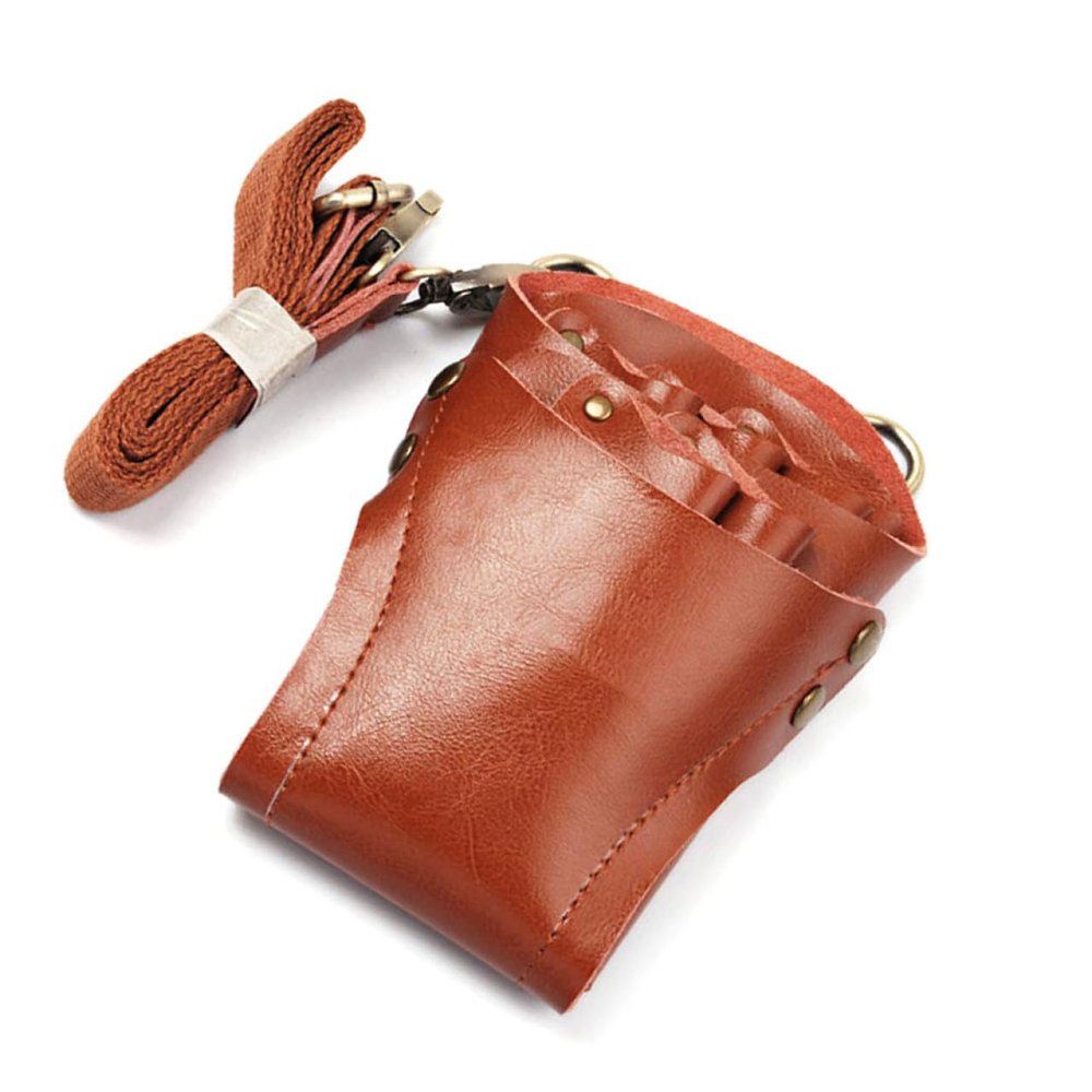Genuine Leather Hairdresser Tool Waist Bag for Salon Tool Organization